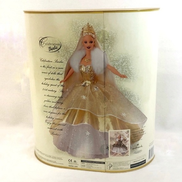 Mattel Barbie 2000 Edition - Gold and White Gown - Picture 3 of 10